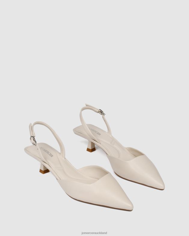 Jo Mercer Off White Leather Madison low heels Footwear 4624212
