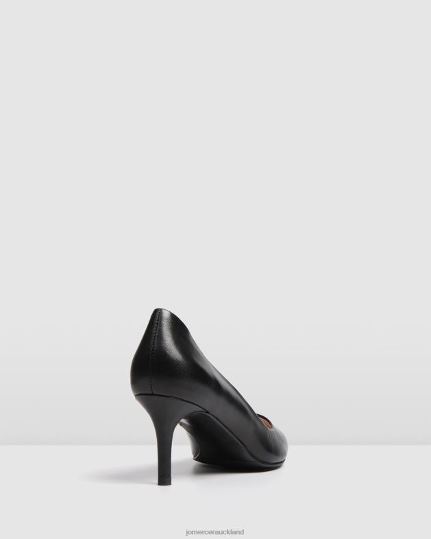 Jo Mercer Black Leather Hostage mid heels Footwear 4624255