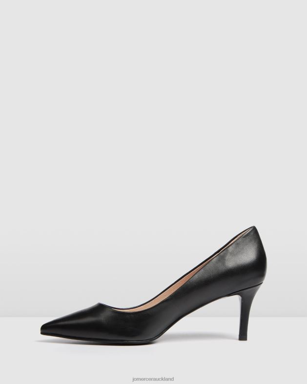 Jo Mercer Black Leather Hostage mid heels Footwear 4624255