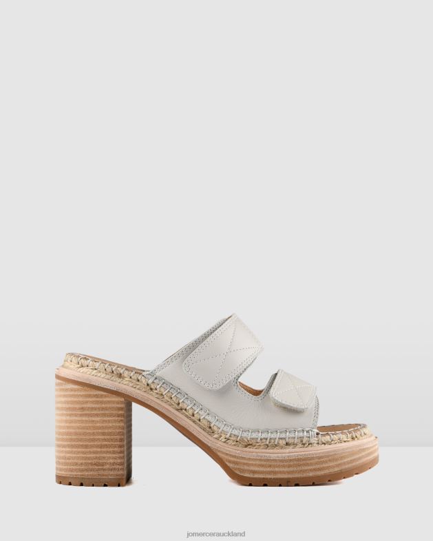 Jo Mercer Bone Leather Kruze mid block heel espadrilles Footwear 4624249