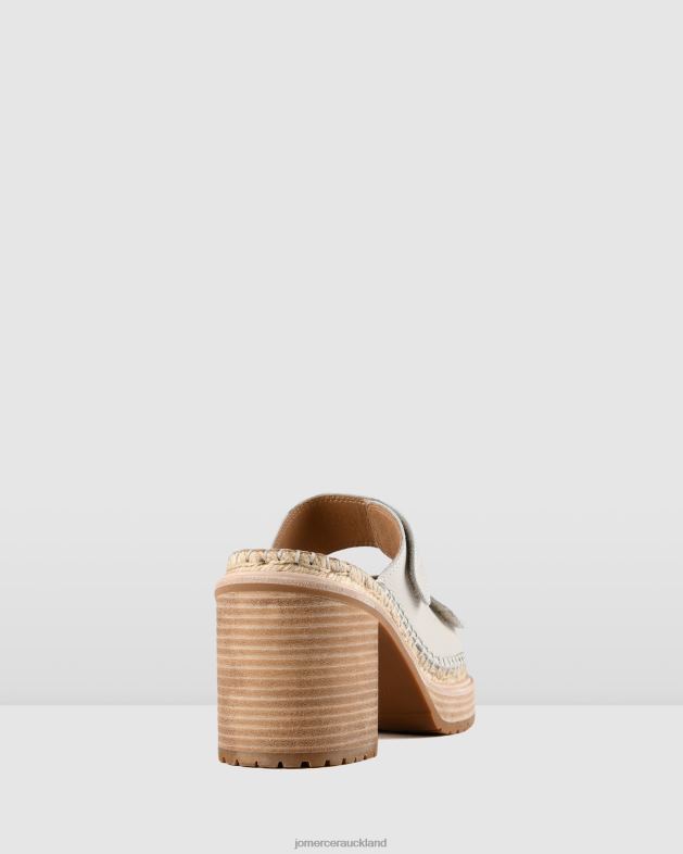 Jo Mercer Bone Leather Kruze mid block heel espadrilles Footwear 4624249