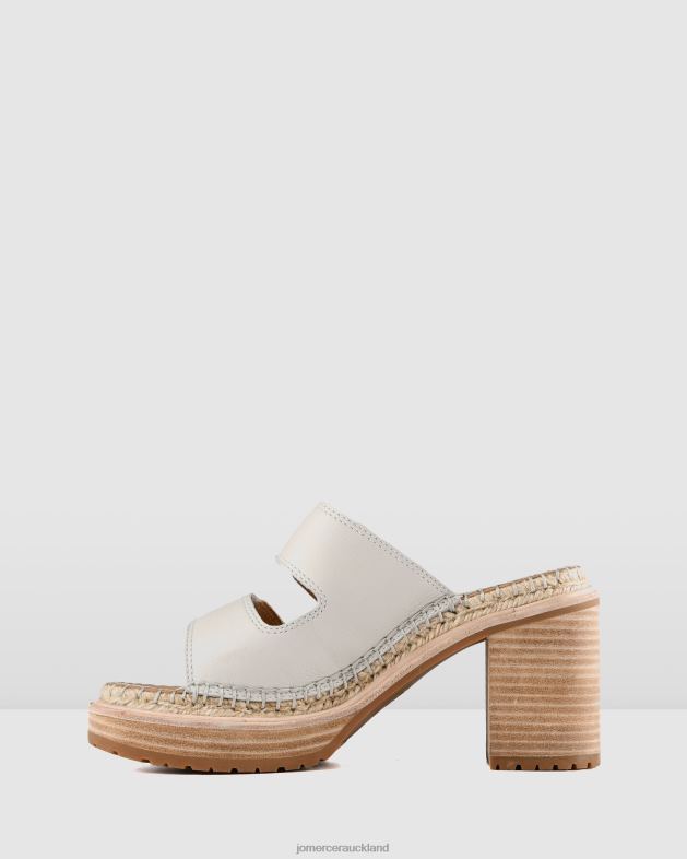 Jo Mercer Bone Leather Kruze mid block heel espadrilles Footwear 4624249