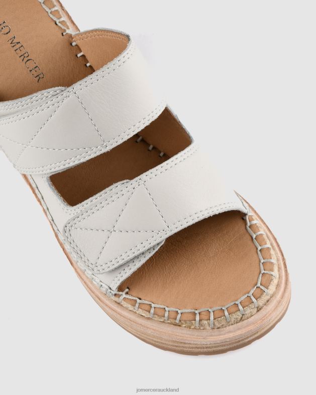 Jo Mercer Bone Leather Kruze mid block heel espadrilles Footwear 4624249