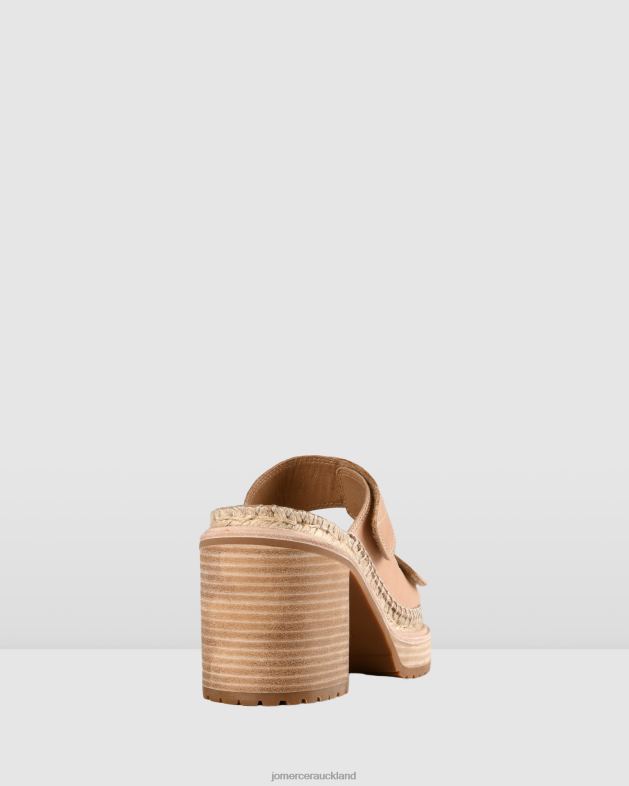 Jo Mercer Natural Leather Kruze mid block heel espadrilles Footwear 4624248