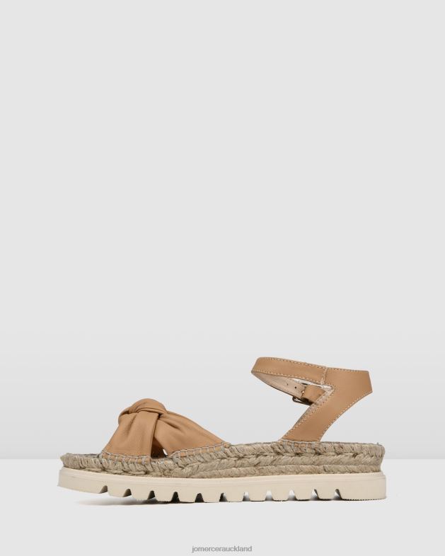 Jo Mercer Beige Leather Ivana flat espadrille sandals Footwear 46242289