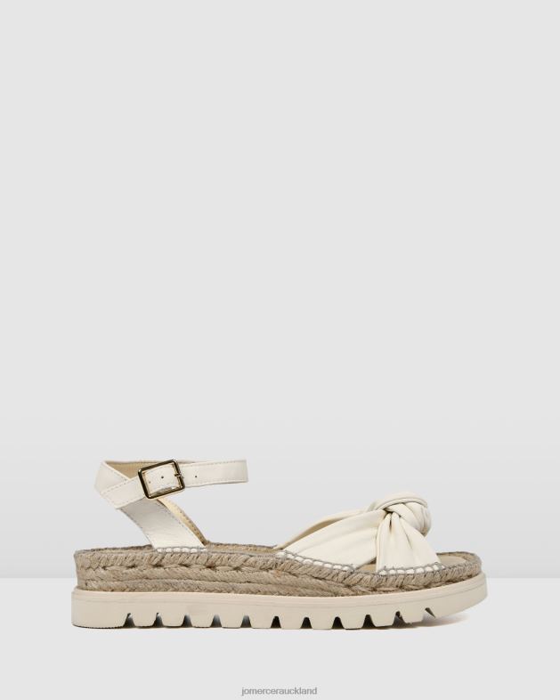Jo Mercer Off White Leather Ivana flat espadrille sandals Footwear 46242290