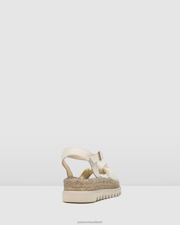 Jo Mercer Off White Leather Ivana flat espadrille sandals Footwear 46242290