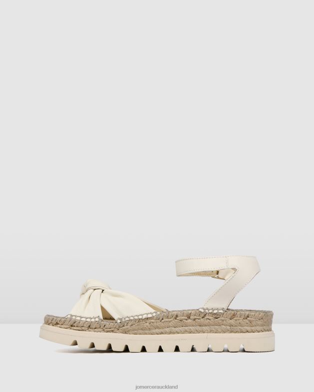 Jo Mercer Off White Leather Ivana flat espadrille sandals Footwear 46242290
