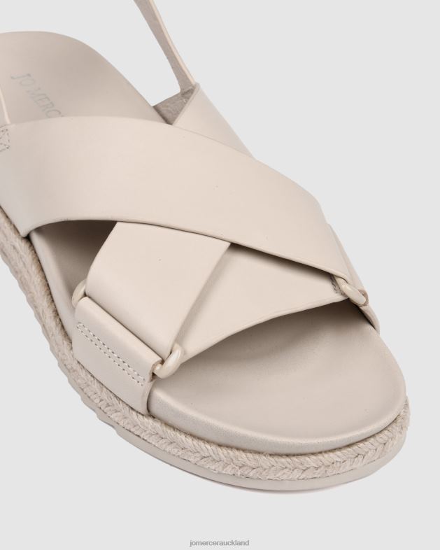 Jo Mercer Stone Leather Miles flat espadrille sandals Footwear 46242283