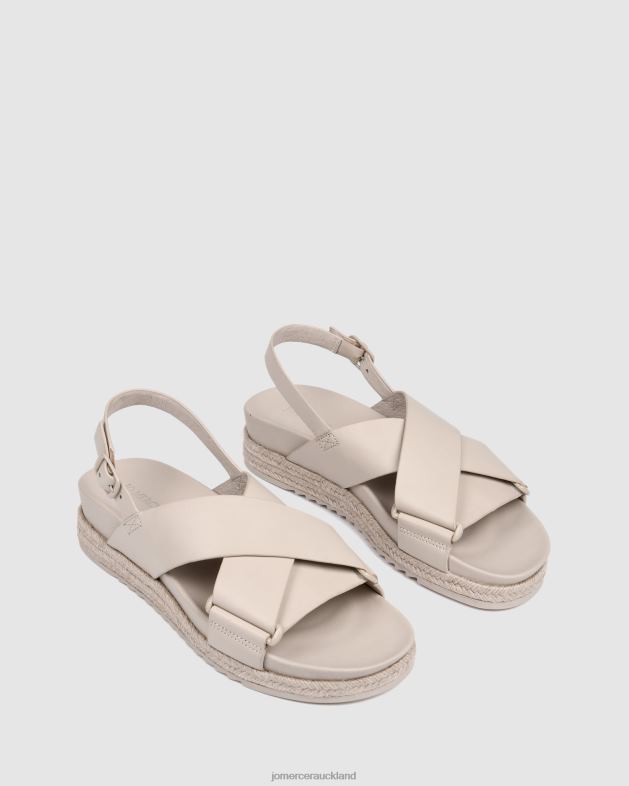 Jo Mercer Stone Leather Miles flat espadrille sandals Footwear 46242283