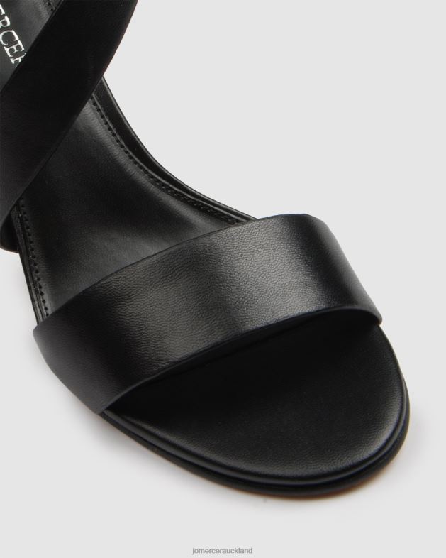 Jo Mercer Black Leather Beckett high heel sandals Footwear 4624299