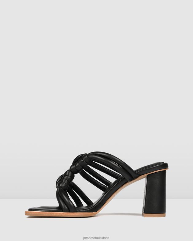 Jo Mercer Black Leather Cadena high heel sandals Footwear 46242117