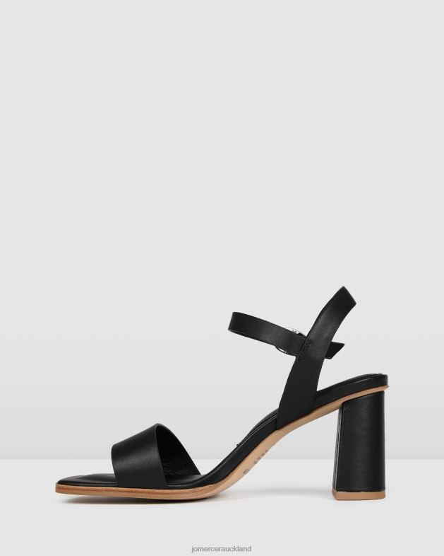Jo Mercer Black Leather Calais high heel sandals Footwear 46242103