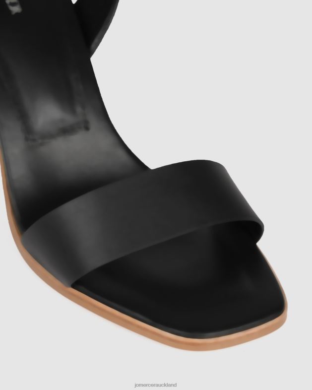 Jo Mercer Black Leather Calais high heel sandals Footwear 46242103