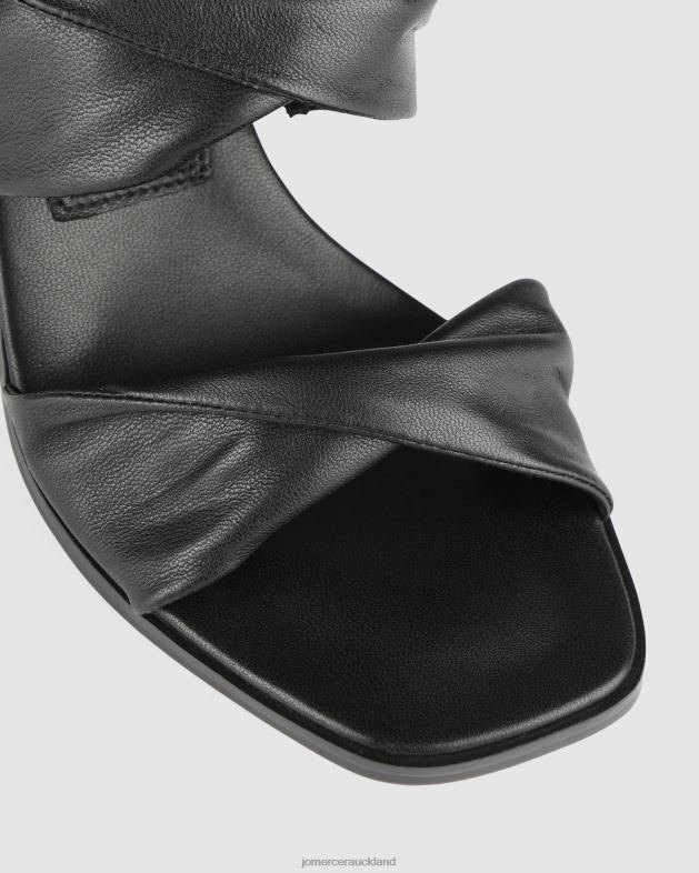 Jo Mercer Black Leather Caylie high heel sandals Footwear 4624285