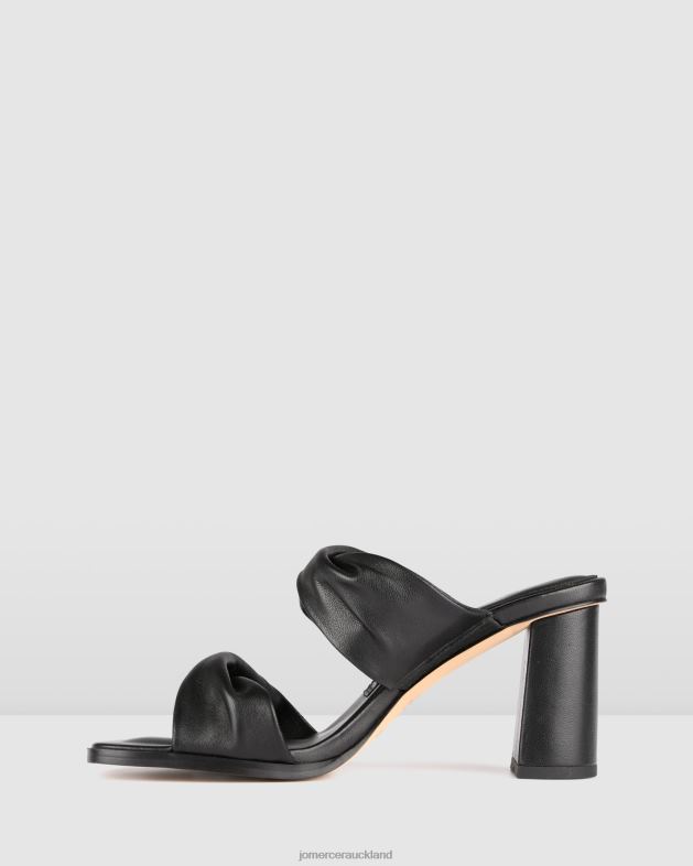 Jo Mercer Black Leather Caylie high heel sandals Footwear 4624285