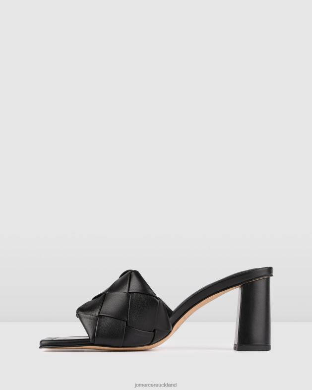 Jo Mercer Black Leather Kiva high heel sandals Footwear 46242133