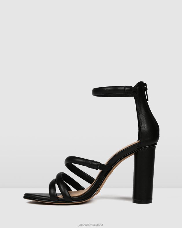 Jo Mercer Black Leather Pippin high heel sandals Footwear 4624297