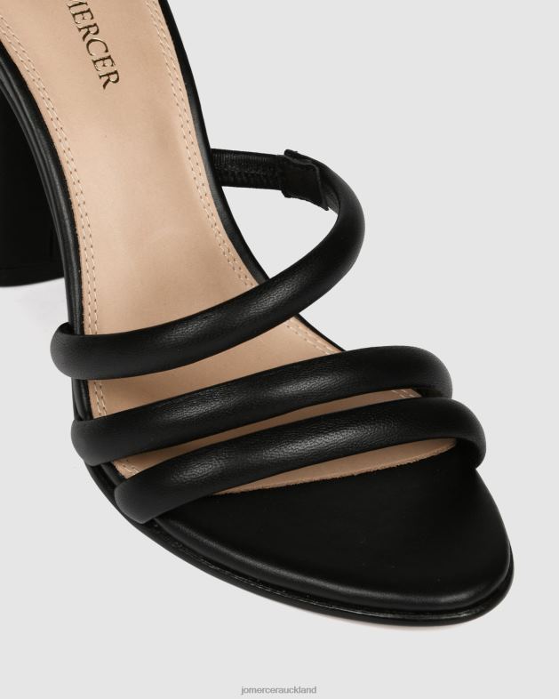 Jo Mercer Black Leather Pippin high heel sandals Footwear 4624297