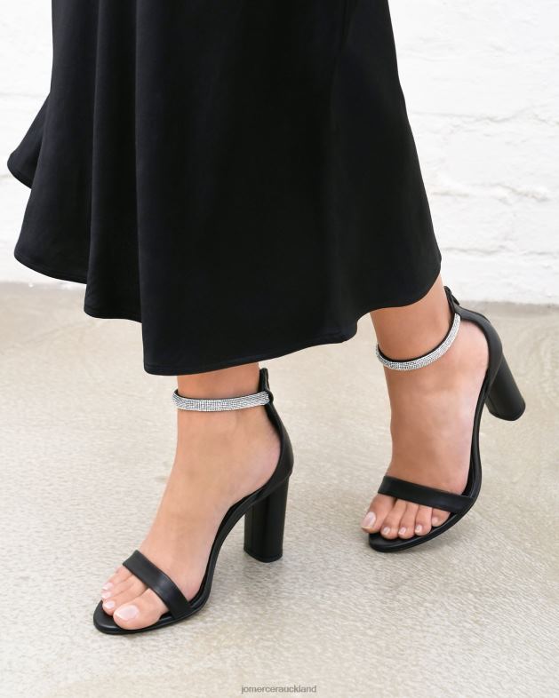Jo Mercer Black Leather Preston high heel sandals Footwear 46242127