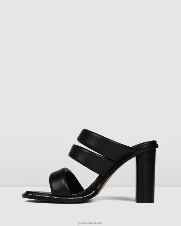 Jo Mercer Black Leather Prize high heel sandals Footwear 4624288