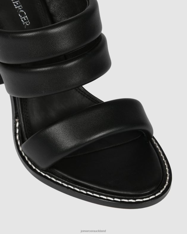 Jo Mercer Black Leather Prize high heel sandals Footwear 4624288