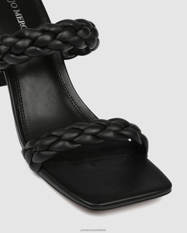 Jo Mercer Black Leather Zoe high heel sandals Footwear 46242111