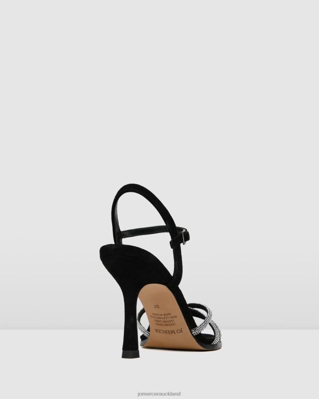 Jo Mercer Black Suede Selene high heel sandals Footwear 46242110