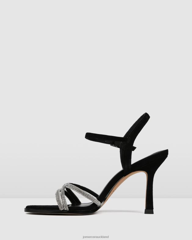 Jo Mercer Black Suede Selene high heel sandals Footwear 46242110