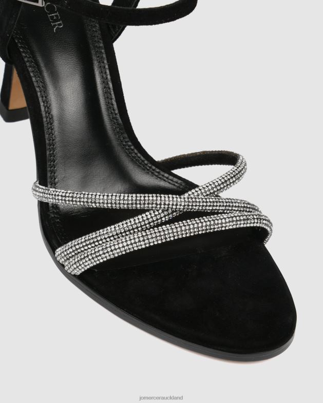 Jo Mercer Black Suede Selene high heel sandals Footwear 46242110