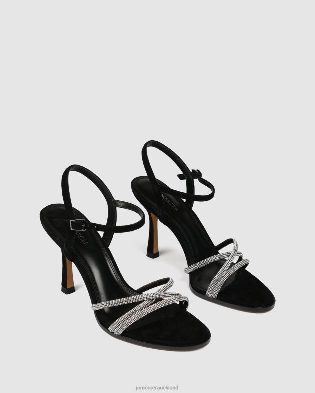 Jo Mercer Black Suede Selene high heel sandals Footwear 46242110