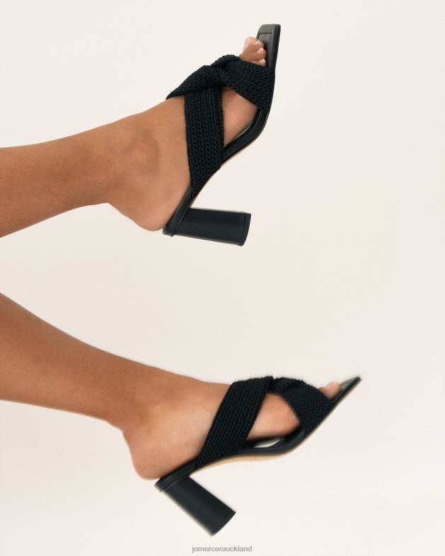 Jo Mercer Black Woven Kalene high heel sandals Footwear 4624283