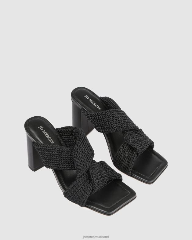 Jo Mercer Black Woven Kalene high heel sandals Footwear 4624283