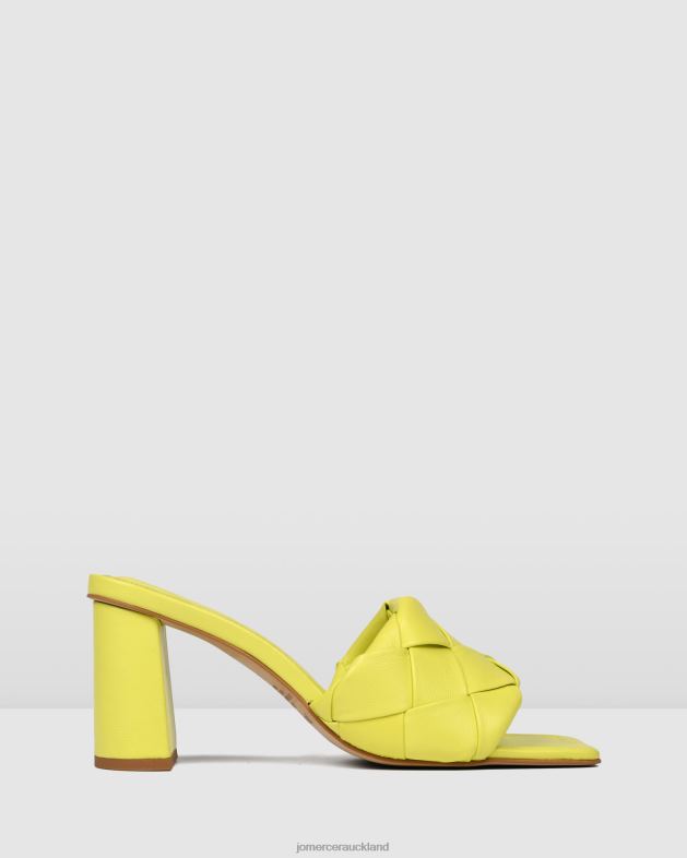 Jo Mercer Citrus Yellow Leather Kiva high heel sandals Footwear 46242134