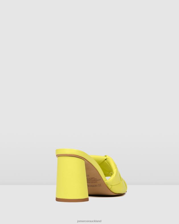Jo Mercer Citrus Yellow Leather Kiva high heel sandals Footwear 46242134