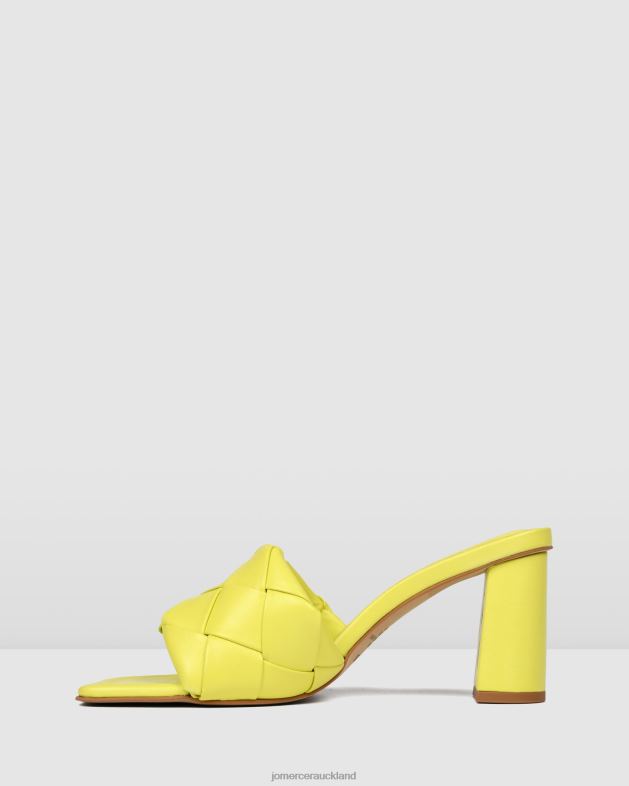 Jo Mercer Citrus Yellow Leather Kiva high heel sandals Footwear 46242134
