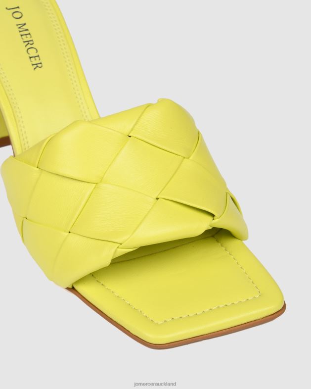 Jo Mercer Citrus Yellow Leather Kiva high heel sandals Footwear 46242134