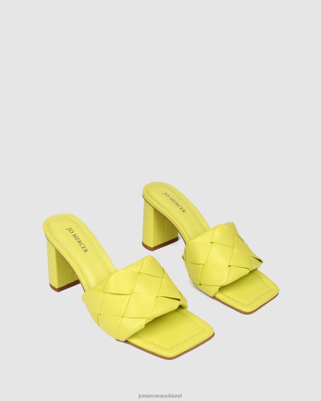 Jo Mercer Citrus Yellow Leather Kiva high heel sandals Footwear 46242134