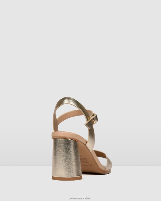 Jo Mercer Gold Leather Calais high heel sandals Footwear 46242106