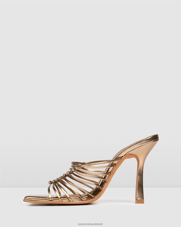 Jo Mercer Gold Leather Lynden high heel sandals Footwear 46242141