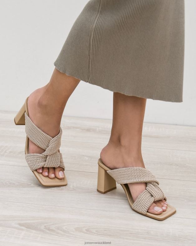 Jo Mercer Natural Woven Kalene high heel sandals Footwear 4624284