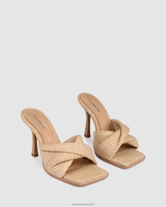 Jo Mercer Natural Woven Lana high heel sandals Footwear 46242109