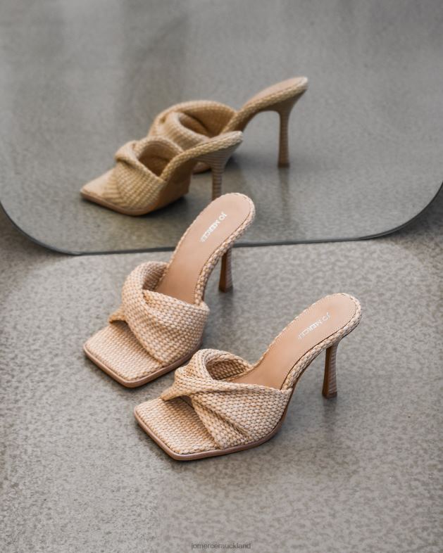 Jo Mercer Natural Woven Lana high heel sandals Footwear 46242109