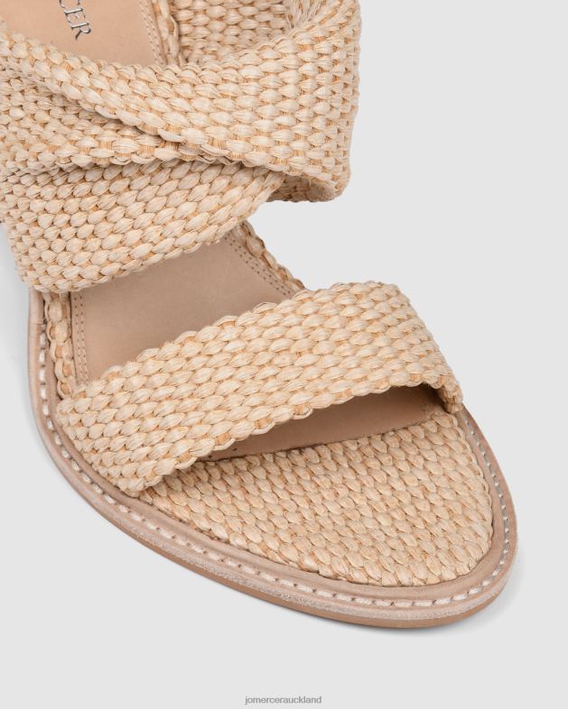 Jo Mercer Natural Woven Pomelle high heel sandals Footwear 46242108