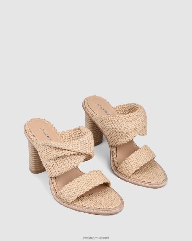 Jo Mercer Natural Woven Pomelle high heel sandals Footwear 46242108