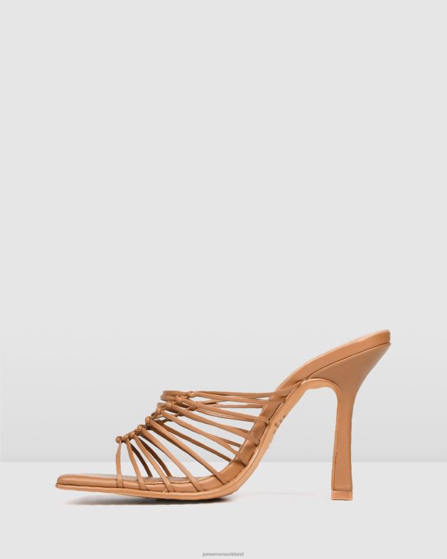 Jo Mercer Tan Leather Lynden high heel sandals Footwear 46242142