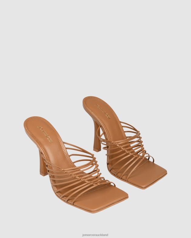 Jo Mercer Tan Leather Lynden high heel sandals Footwear 46242142