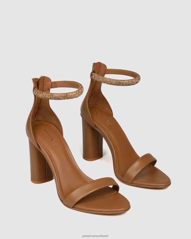 Jo Mercer Tan Leather Preston high heel sandals Footwear 46242128