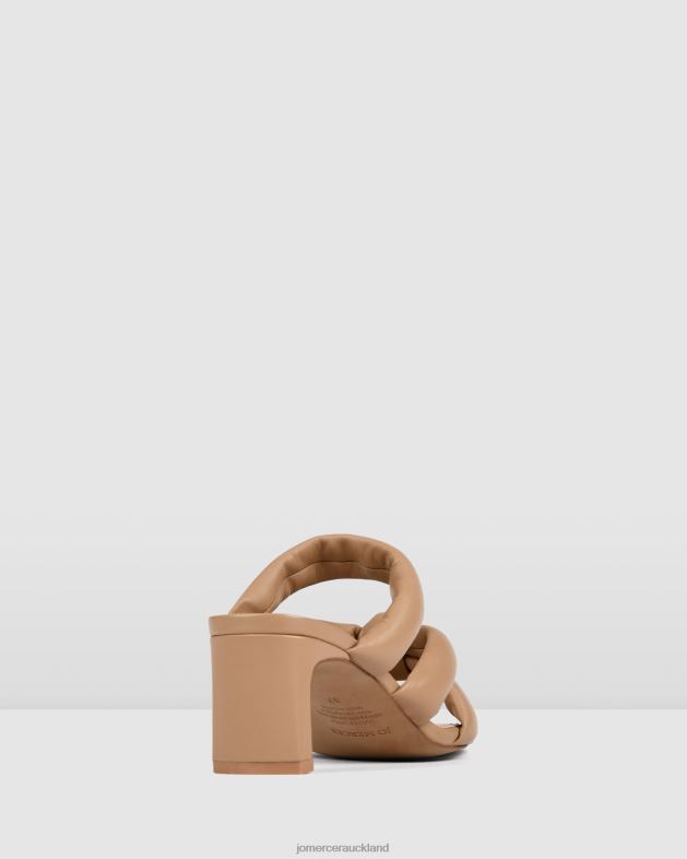 Jo Mercer Beige Leather Vivian mid heel sandals Footwear 4624265