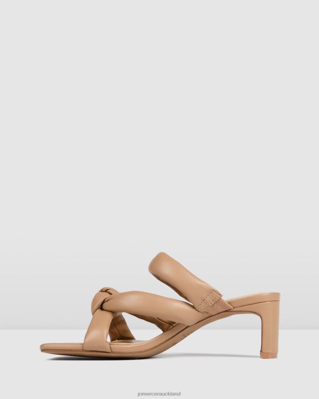 Jo Mercer Beige Leather Vivian mid heel sandals Footwear 4624265